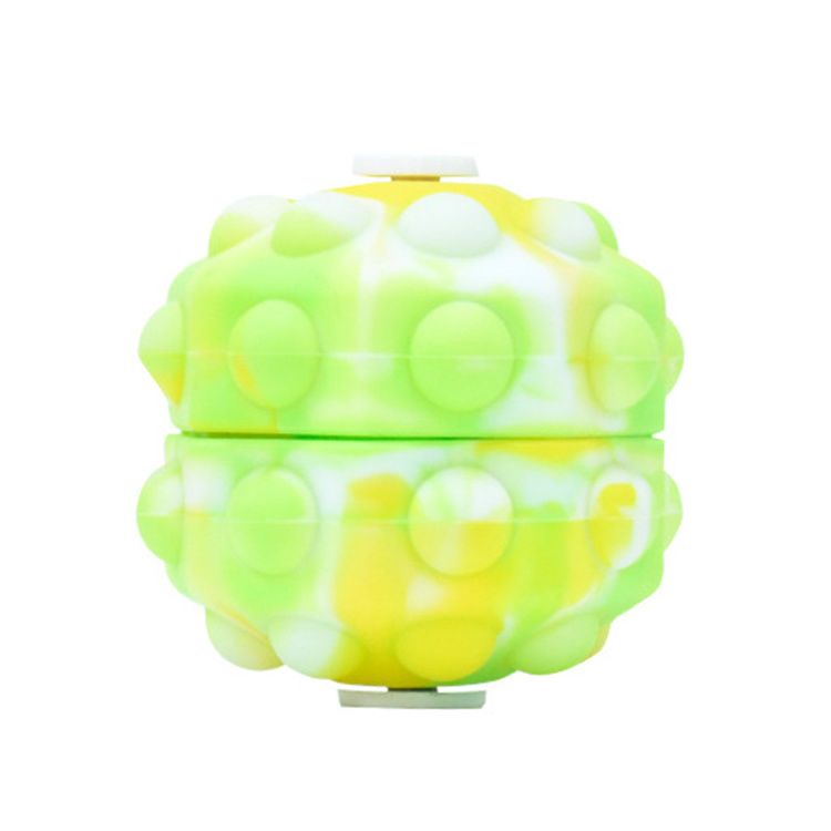 Wholesale rotating silicones stress relief ball 3d decompression light-emitting fidgets toys for adults and kids