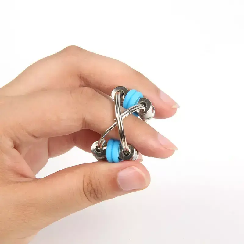 Wholesale bike chain spinners sensory stress relief fidgets spinner key chain rings hand spinners