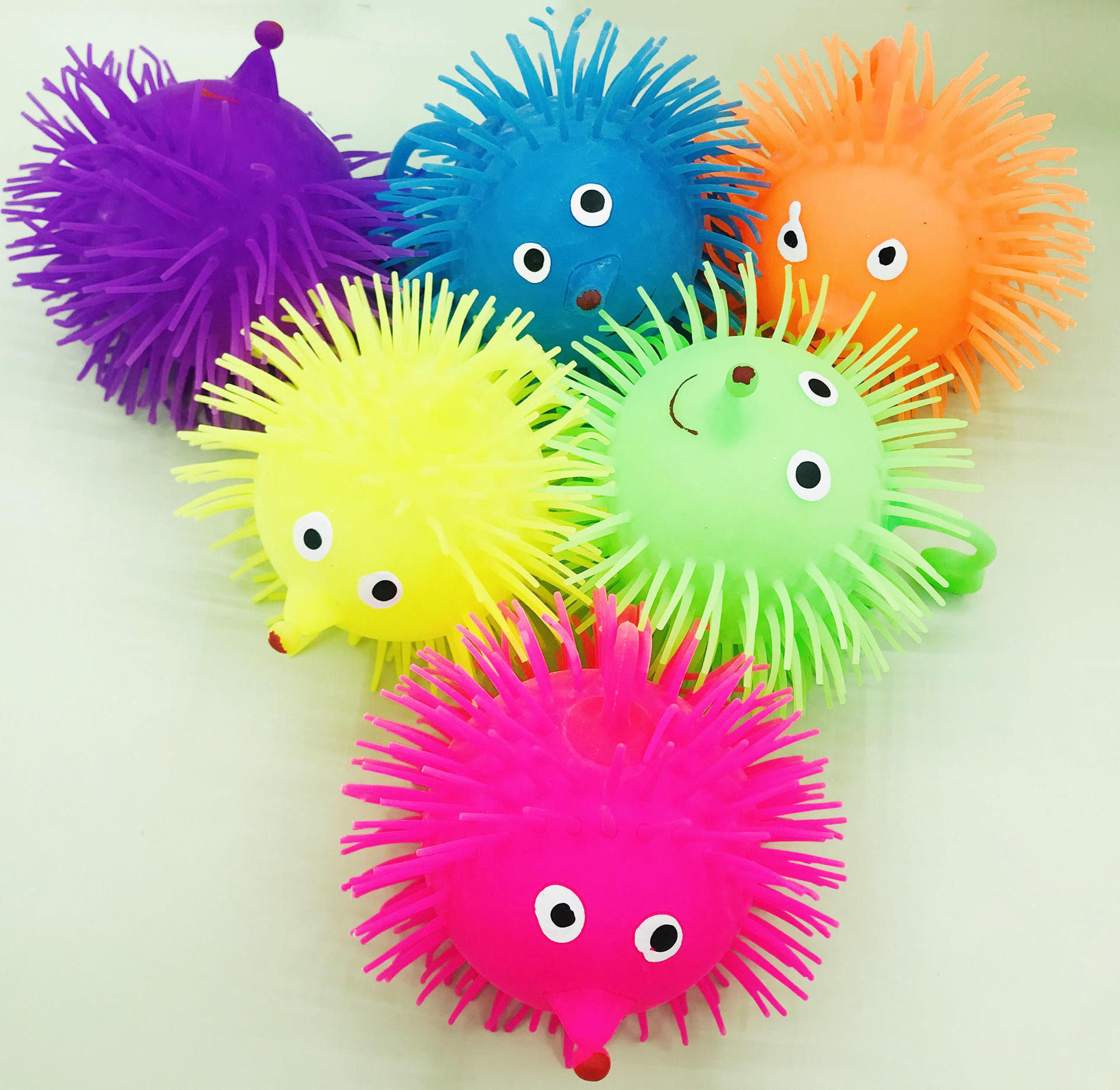 Flashing puffers balls squeezable stress squishy sensory toy stress relief fidgets ball