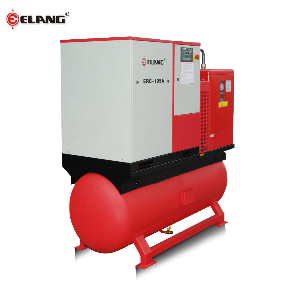 10 HP 7.5kw 25cfm - 40cfm Small Size Combined Screw Air Compressor for Sand Blasting