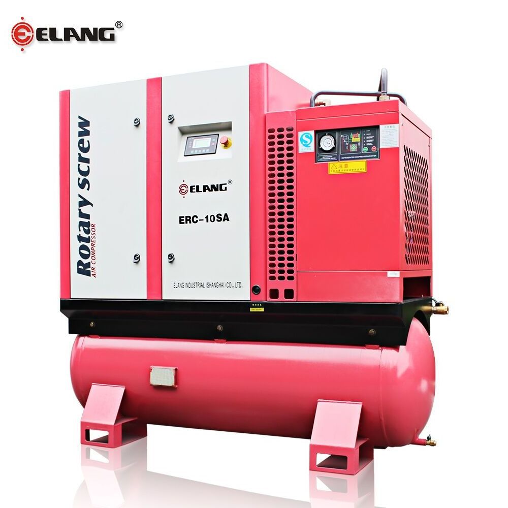 10 HP 7.5kw 25cfm - 40cfm Small Size Combined Screw Air Compressor for Sand Blasting