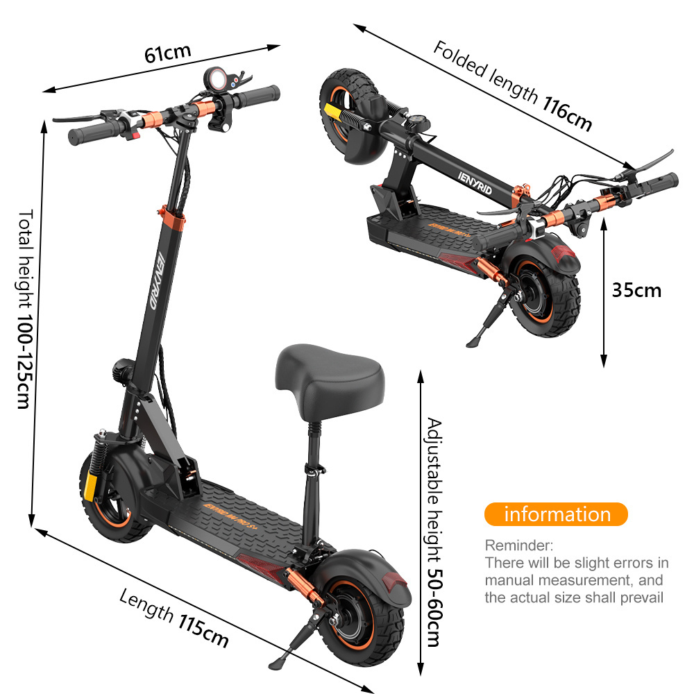 Best electric scooter 2024 original iENYRID M4 PRO S+ 800w intelligent KUGOO electric scooter with seat for adults