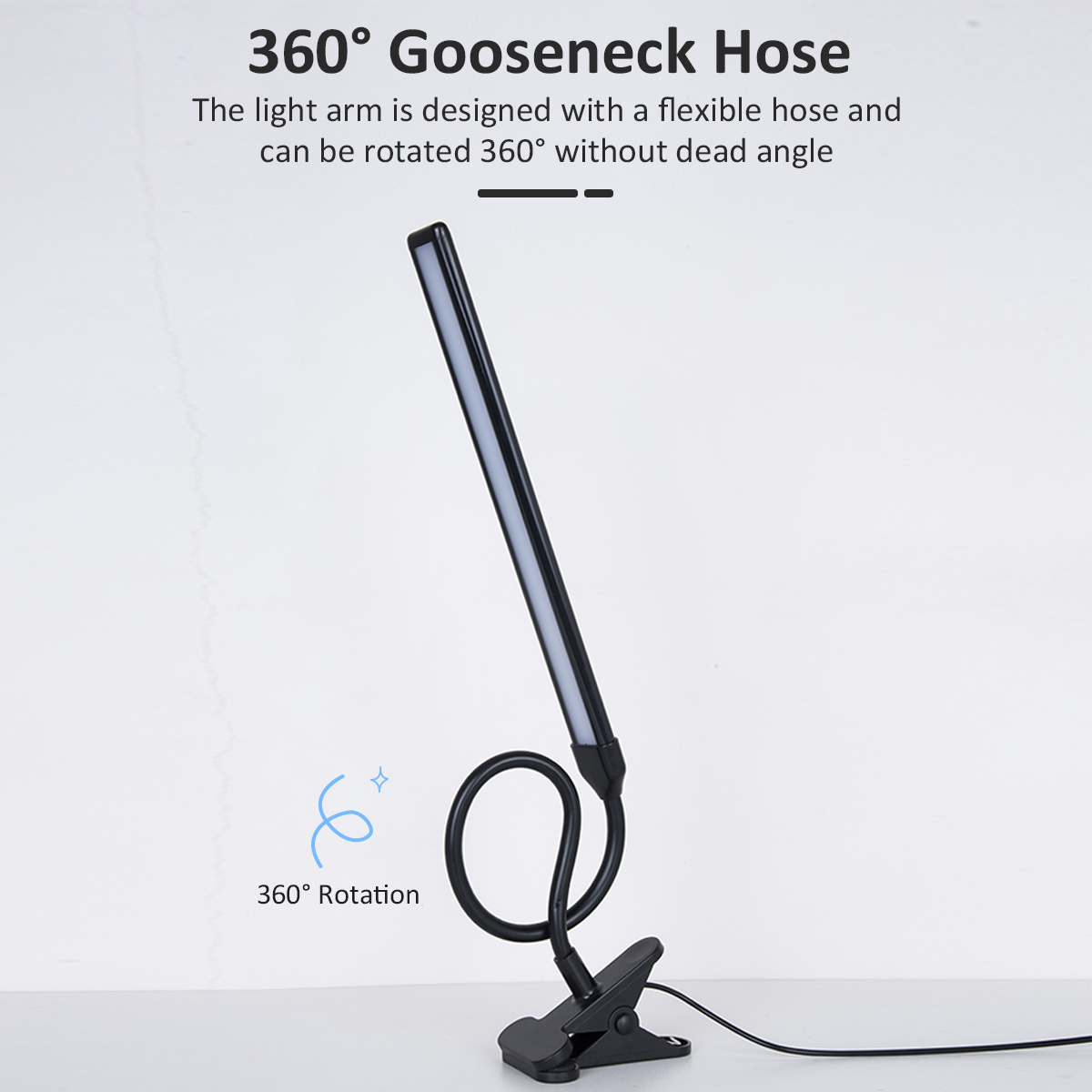 Hot Sales Fold Long Swing Arm Led Clip Desk Lamp Reading Light For Office Study Work Luz de lectura