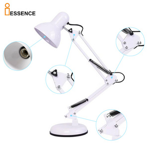 Modern Adjustable Swing Arm Clamp Led Table Lamp E27 Decorative Desk Lamp For Study Work And Reading