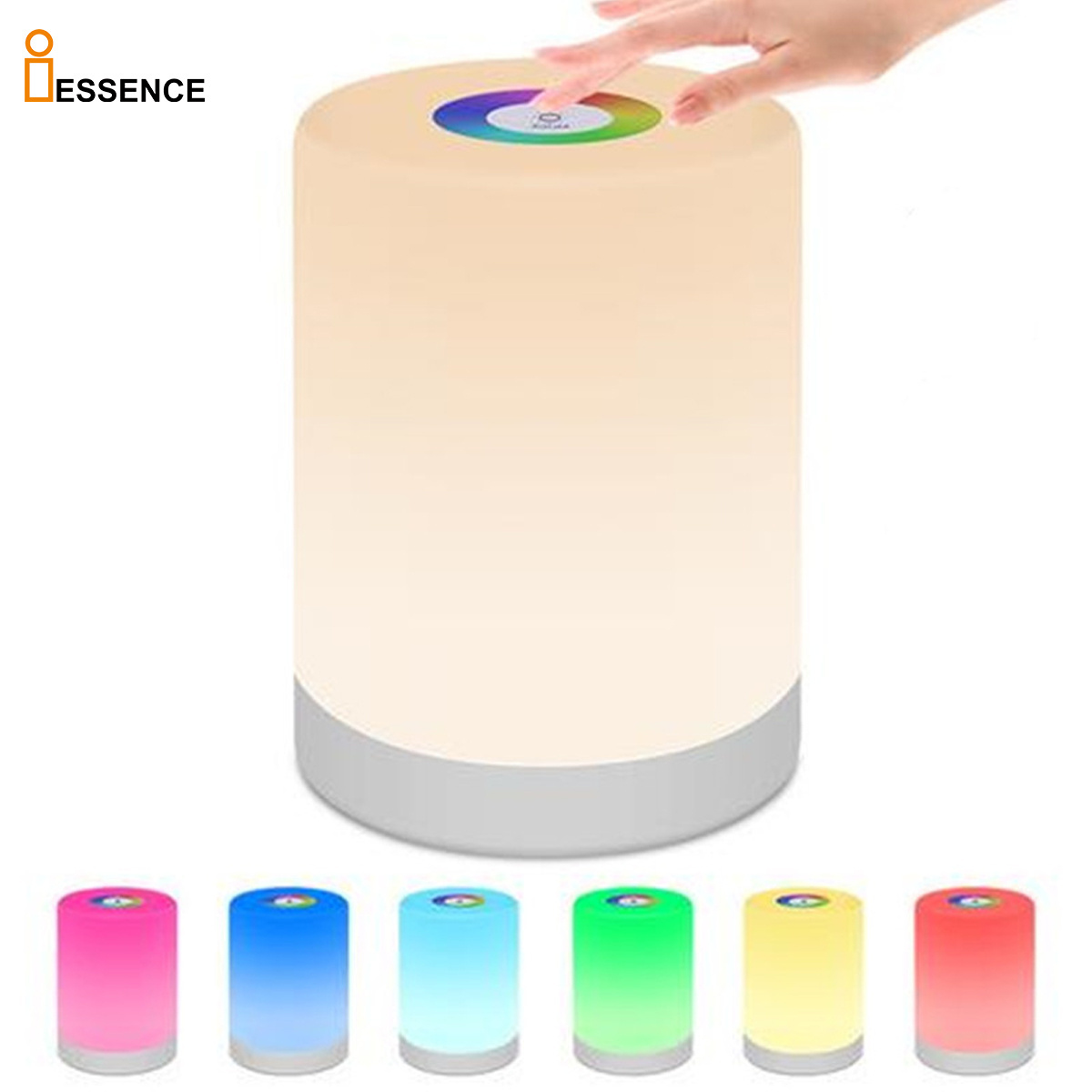 Touch Sensor Bedside Lamp Smart LED Table Lamp Portable Atmosphere Lighting Dimmable RGB led desk lamp night light