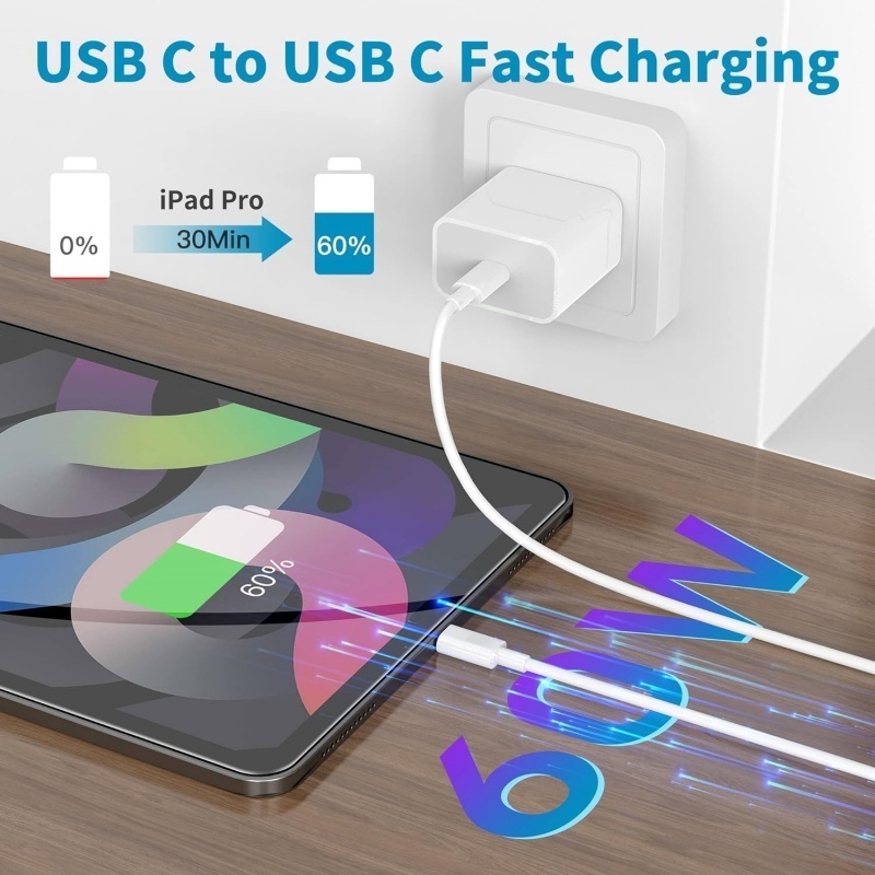 USB C to USB C Charging Cable Fast Charger Power Cord for iPhone