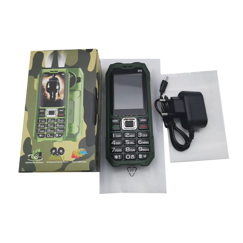 GSM 4 SIM Slots mobile Phone E6000 with Loud Speaker for Seniors smart phone