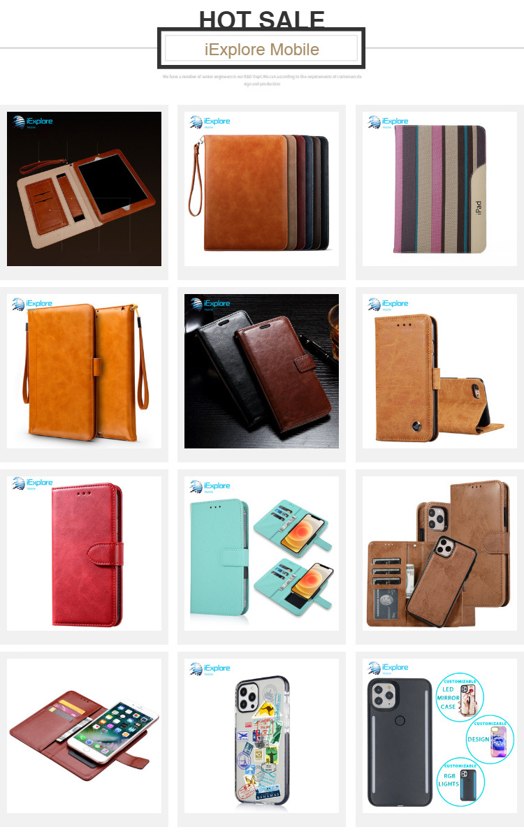 iExplore hand made PU leather hand strap tablet case card slot iPad 2 3 4 case with hand strap for iPad Pro iPad mini 1 2 3 4 5