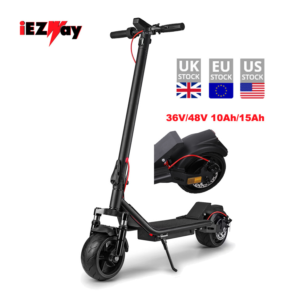 2023 iEZway EU USA UK Warehouse New Product DDP Drop Shipping Dual Motor 2 Wheels Adult Fat tire Wide wheel Electric Scooter