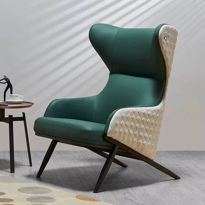 Luxury modern metal velvet fabric living room chairs single leisure chair recliner sofa chair for house