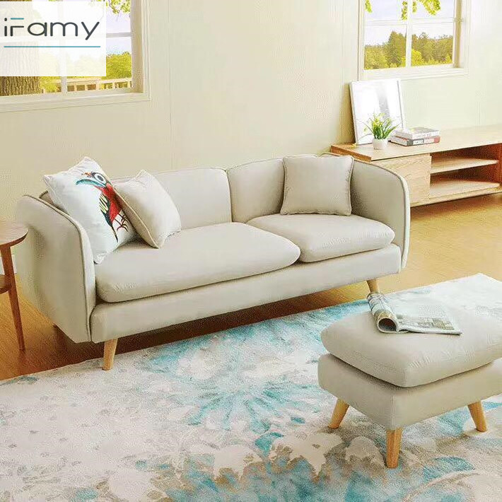 Linen fabric sofa wooden furniture living room model imported sofa set