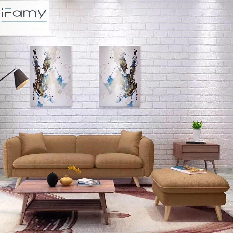 Linen fabric sofa wooden furniture living room model imported sofa set