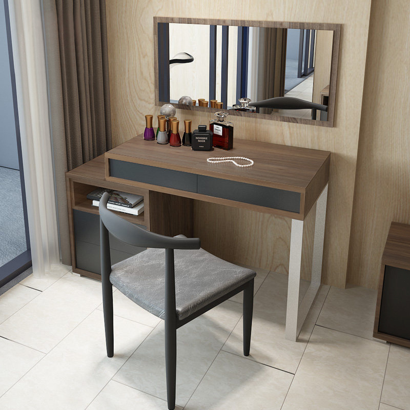 Super september discount walnut wooden drawers dresser storage dressing table for locker room