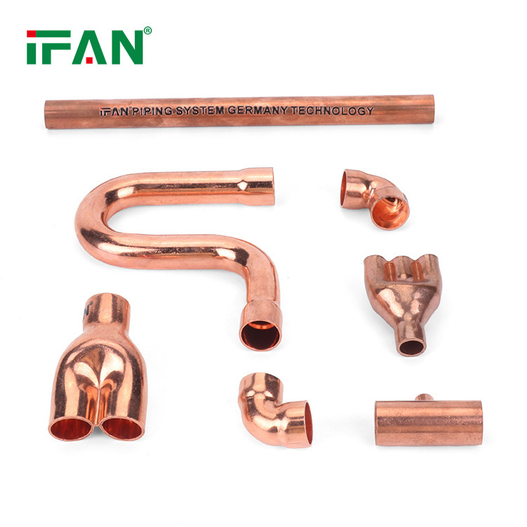 IFAN Full Copper Brass Hose Fittings 6-219mm Brass Pipe Connector Water Use Copper Welding Fitting