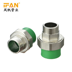 Factory Supplier PPR Male Union Brass Plumbing Materials Polyethylene Water Tube Fittings Brass PPR Insert Male Union