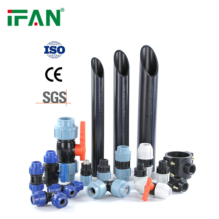 IFAN Factory Irrigation Pe Plumbing Pipe Fitting Material Elbow PP Compression Poly Hdpe Fittings