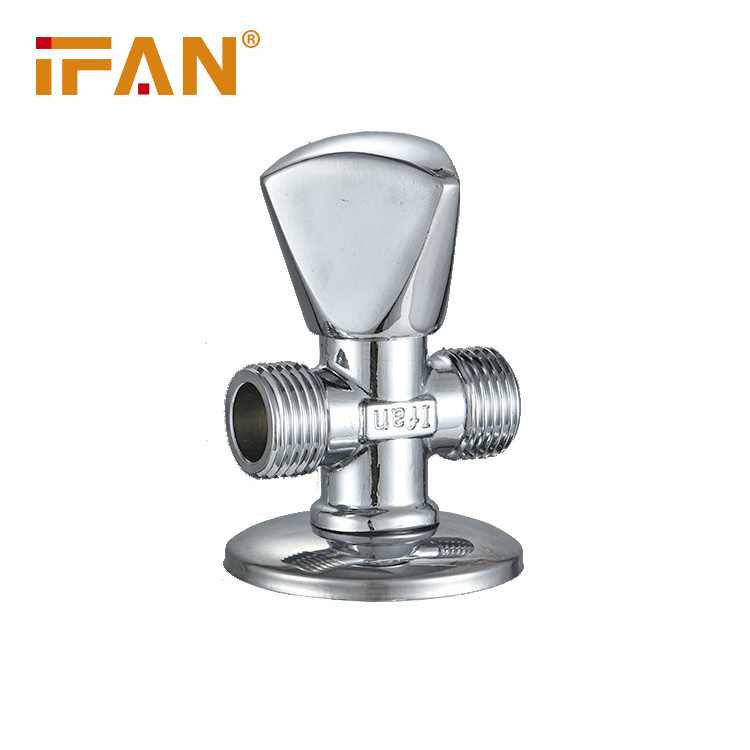 IFAN OEM Copper Toilet Connector 90 Degree Brass Angle Valve Bathroom Angle Valve Brass Angle Stop Valve