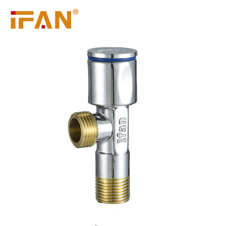 IFAN OEM Copper Toilet Connector 90 Degree Brass Angle Valve Bathroom Angle Valve Brass Angle Stop Valve