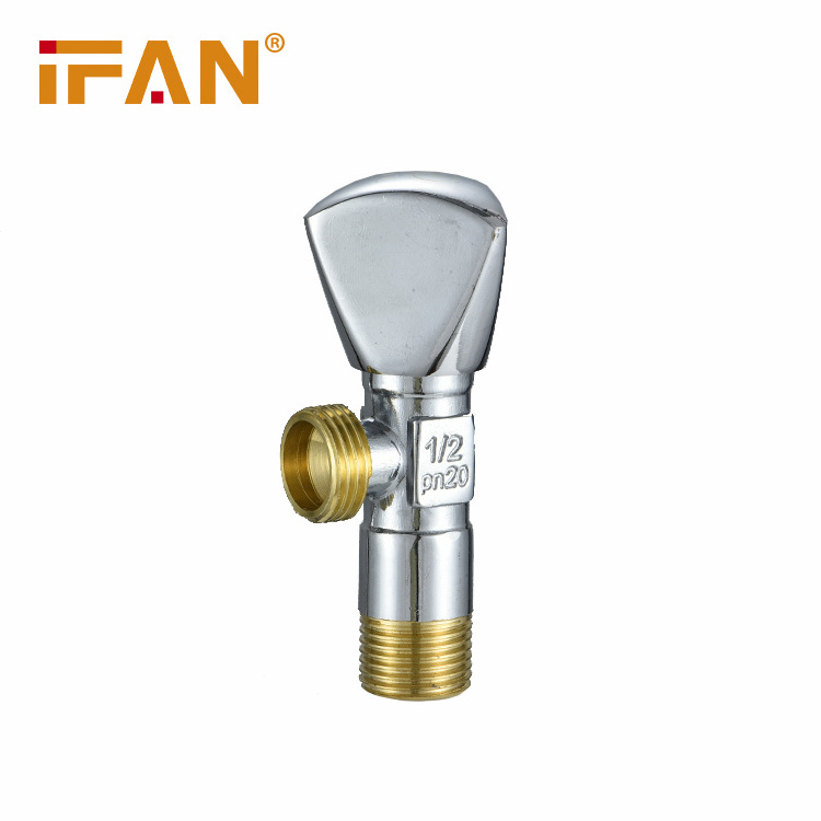 IFAN OEM Copper Toilet Connector 90 Degree Brass Angle Valve Bathroom Angle Valve Brass Angle Stop Valve