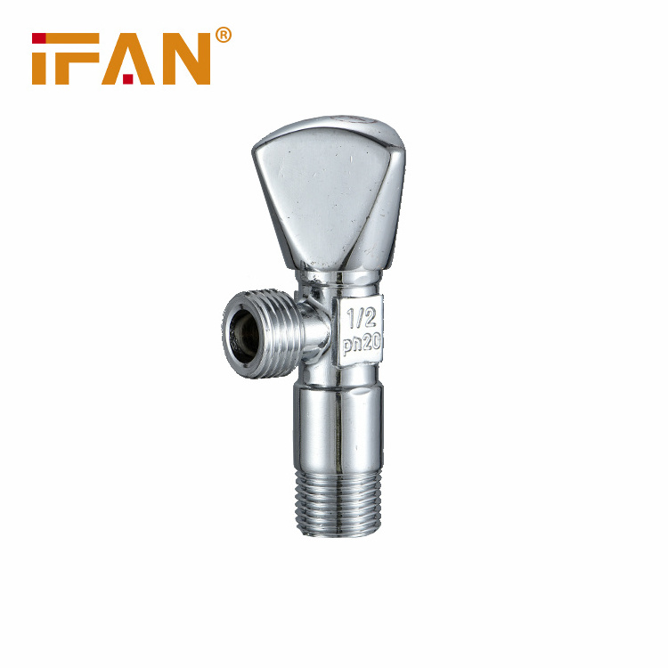 IFAN OEM Copper Toilet Connector 90 Degree Brass Angle Valve Bathroom Angle Valve Brass Angle Stop Valve