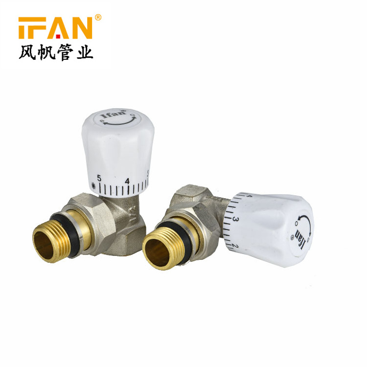 IFAN Thermostatic Brass Radiator Valve Water Heater System Valve Temperature Control Valve