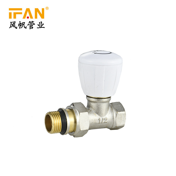 IFAN Manufacture Thermostatic Radiator Valve Copper Safety Ball Valve Water Heater Thermostat Mixing Valve