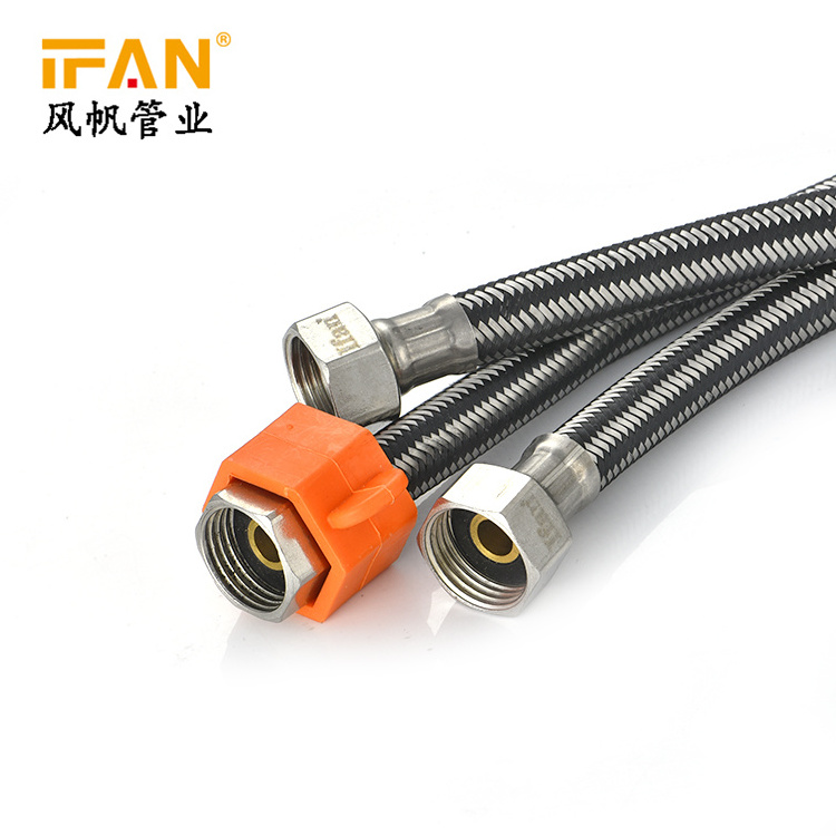 Factory Supplier Bathroom 3/8inch Stainless Steel  Flexible Shower Hose Plumbing Brass Pipe Fitting Shower Hose Faucet