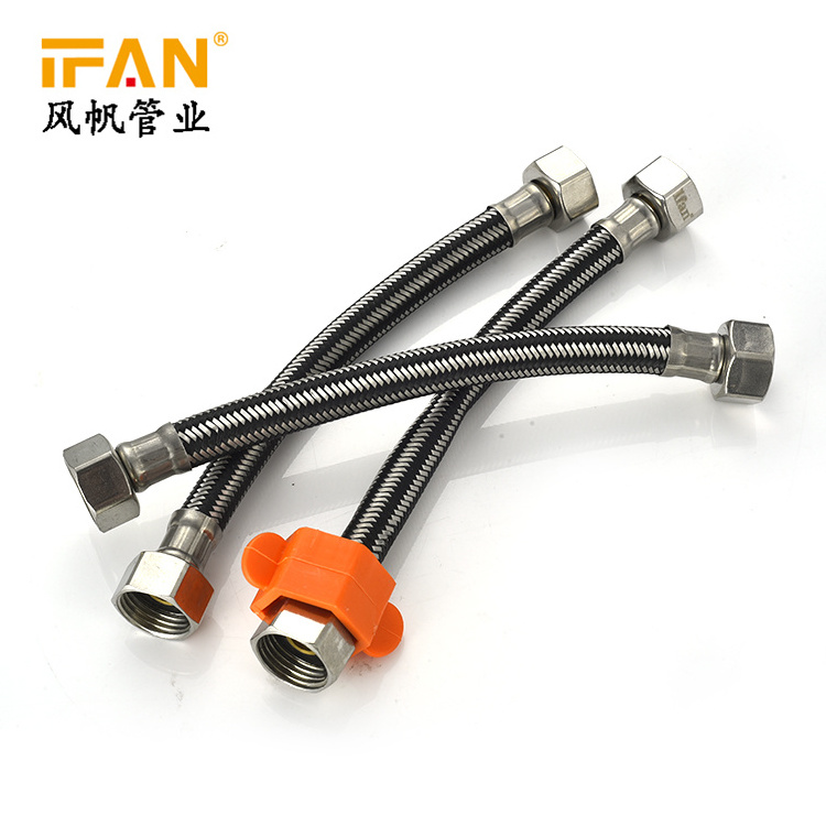 Factory Supplier Bathroom 3/8inch Stainless Steel  Flexible Shower Hose Plumbing Brass Pipe Fitting Shower Hose Faucet