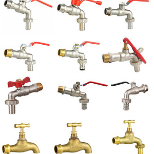 IFAN China Suppliers Top Quality Full Size 1/2-1" Brass Faucet for Yellow Garden Water Tap Brass Bibcock