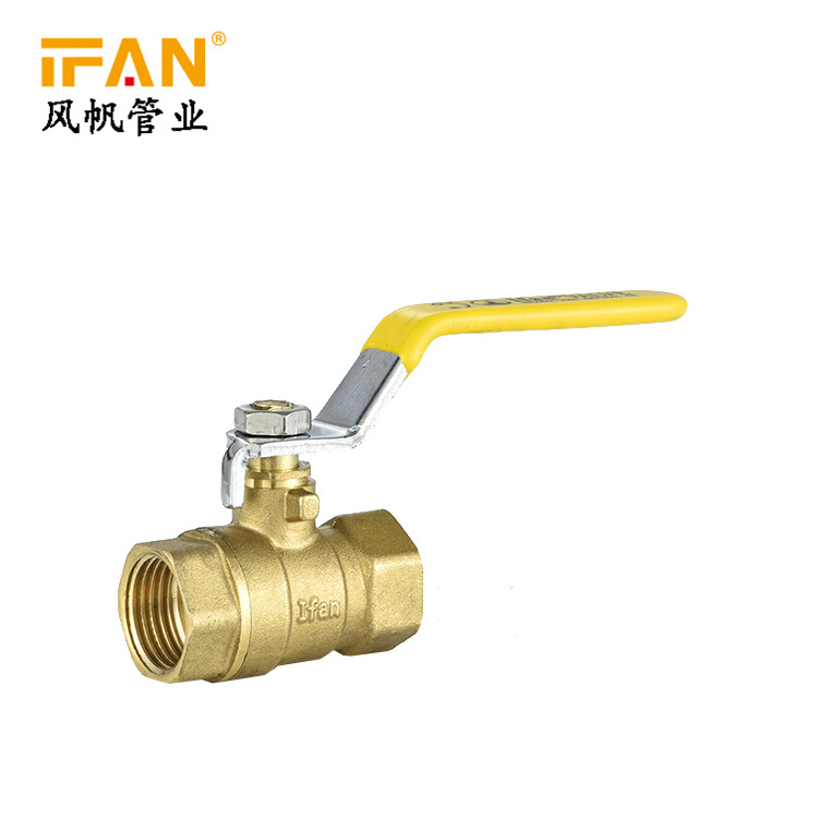 Ifan PN25 Brass Ball Valve kitchen faucets factory supply valve 3/4 inch pex brass pipe fitting butterfly ball valve price