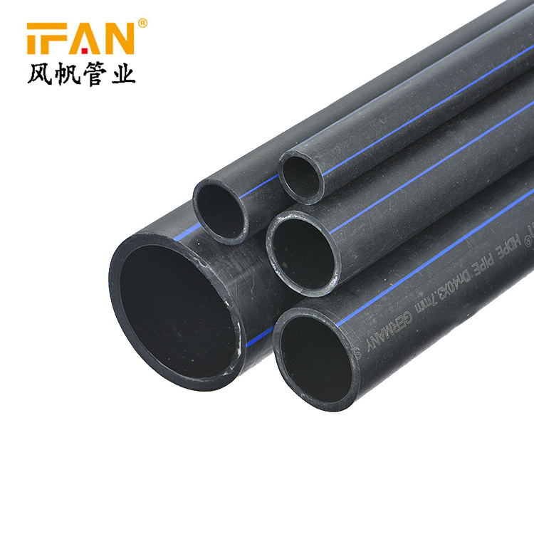 IFAN 20-500mm Agriculture Drink Water Line Pure Plastic HDPE Pipe 50mm Large Diameter PE Plastic Irrigation Pipe