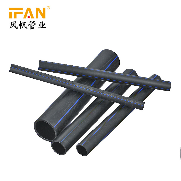 IFAN 20-500mm Agriculture Drink Water Line Pure Plastic HDPE Pipe 50mm Large Diameter PE Plastic Irrigation Pipe