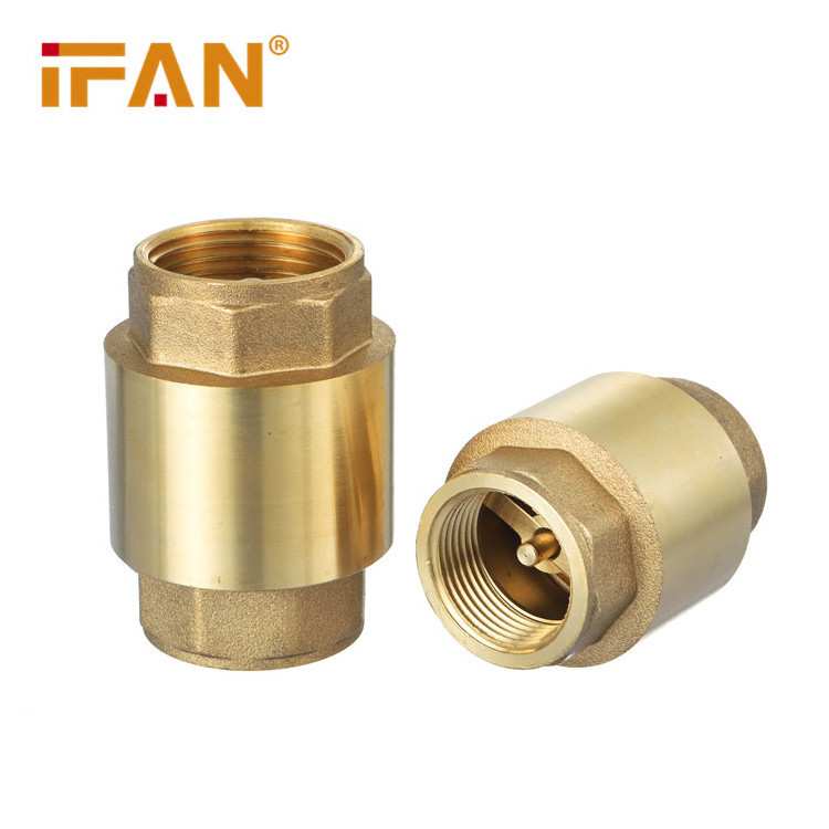 IFAN Full Size Brass One Way Check Valve Brass Spring Water Check Valves 1/2''-2'' Brass Check Valve