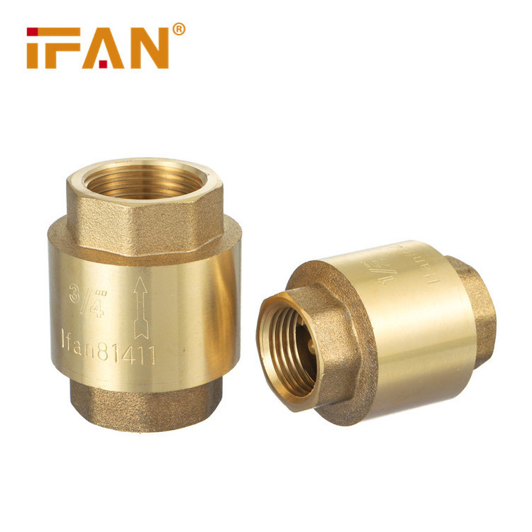 IFAN Full Size Brass One Way Check Valve Brass Spring Water Check Valves 1/2''-2'' Brass Check Valve