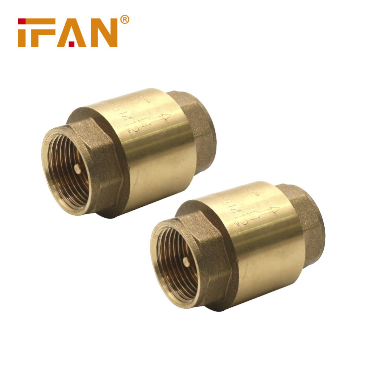 IFAN Full Size Brass One Way Check Valve Brass Spring Water Check Valves 1/2''-2'' Brass Check Valve