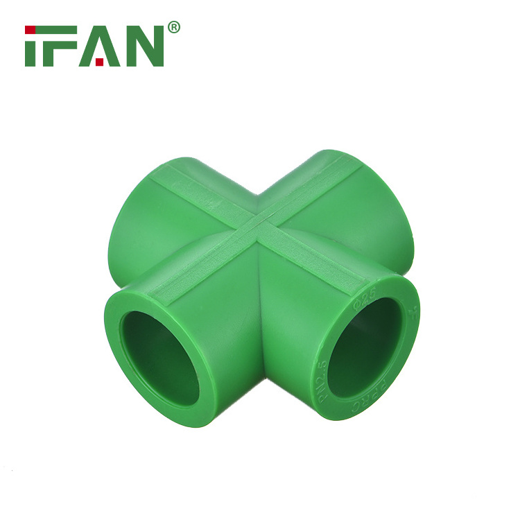 Ifan Advanced Germany Technology PPR Pipes And House Fittings Cross Tee Cold Water PPR Fittings