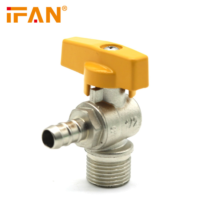 IFAN Plumbing Materials Male Thread Brass Angle Valve Pex Gas Pipe Brass Gas Valve Brass Valve