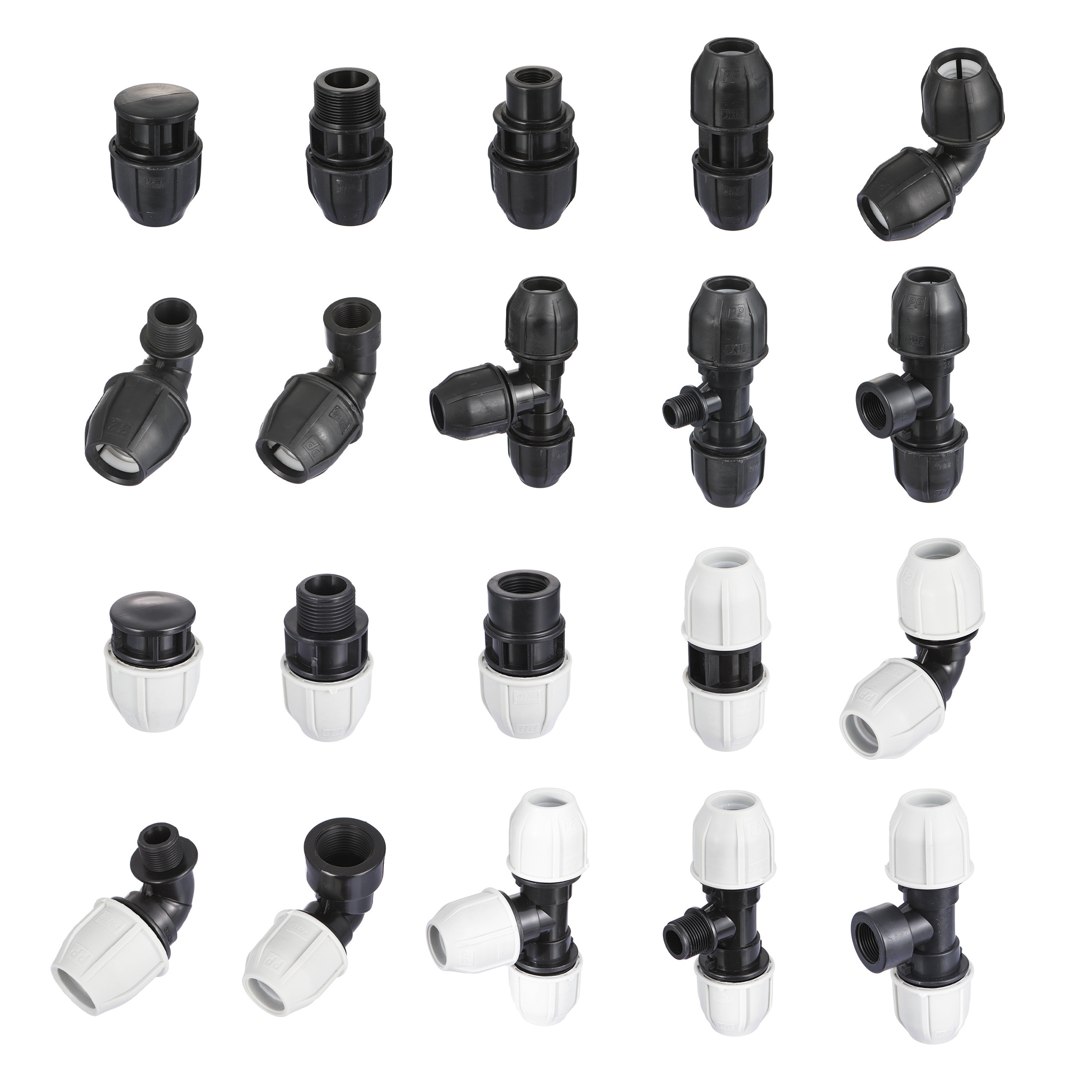 IFAN Factory Price HDPE Pipe Fitting Free Sample Elbow Pipe Fittings Customized PN16 PP Compression Fittings