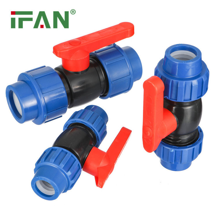 Ifan HDPE Water Pipes And Fittings V1/2-V4 HDPE Equal Valve Fitting HDPE Pipe Fittings