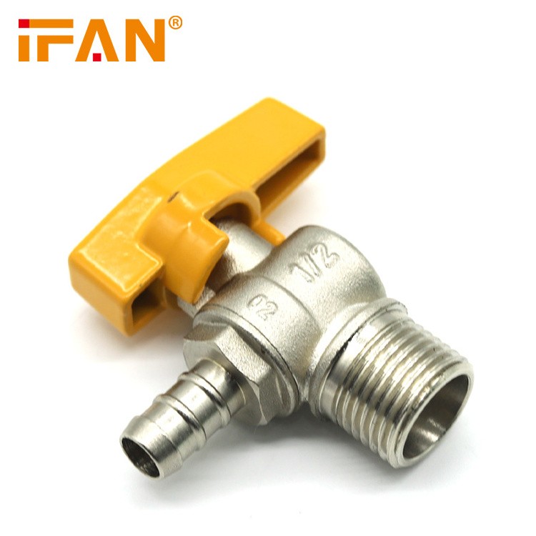 IFAN Plumbing Materials Male Thread Brass Angle Valve Pex Gas Pipe Brass Gas Valve Brass Valve