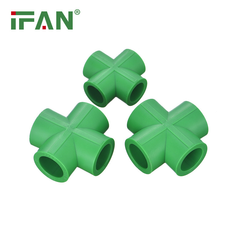 Ifan Advanced Germany Technology PPR Pipes And House Fittings Cross Tee Cold Water PPR Fittings