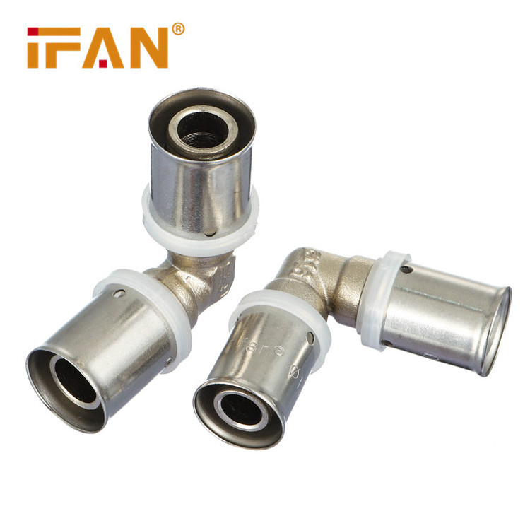 IFAN Pex Al Pex Pipe Fittings Full Sizes 16-32mm Cap Tee Elbow Pex Brass Press Fitting