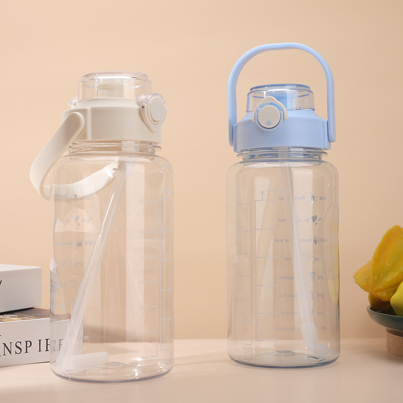 1.5L 2 Liter Large Capacity Best Price Transparent Convenient Handle Plastic Water Bottle