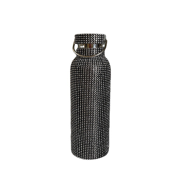 Portable Rhinestone Diamond Stainless Steel Drink Water Bottle Outdoor Sports Travel Bling Water Bottles