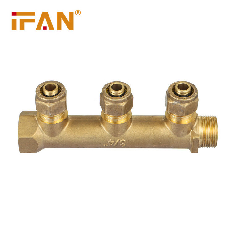 IFAN Gold Color 3 Way Manifolds 3/4