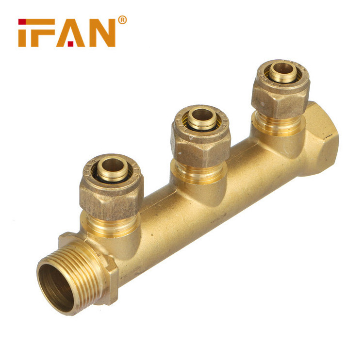 IFAN Gold Color 3 Way Manifolds 3/4