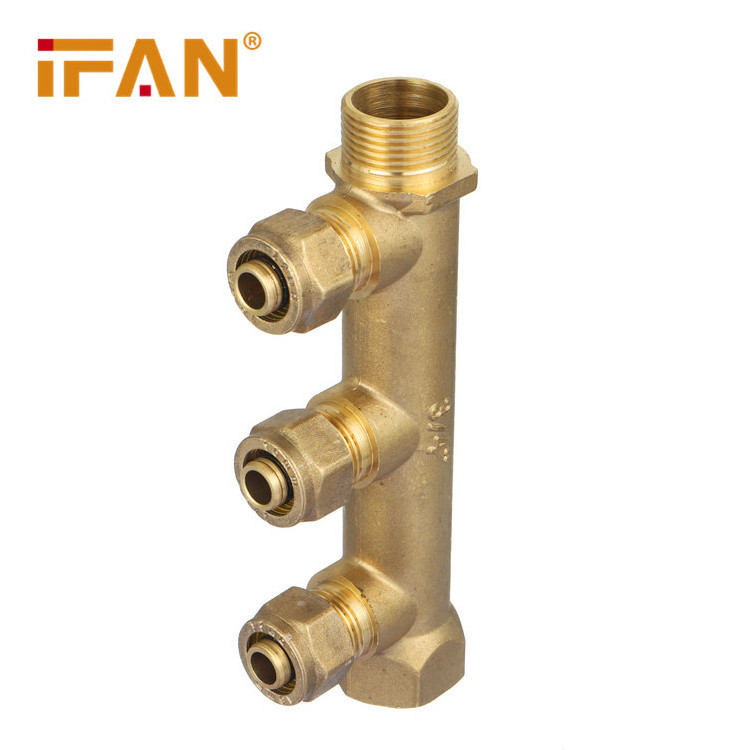 IFAN Gold Color 3 Way Manifolds 3/4