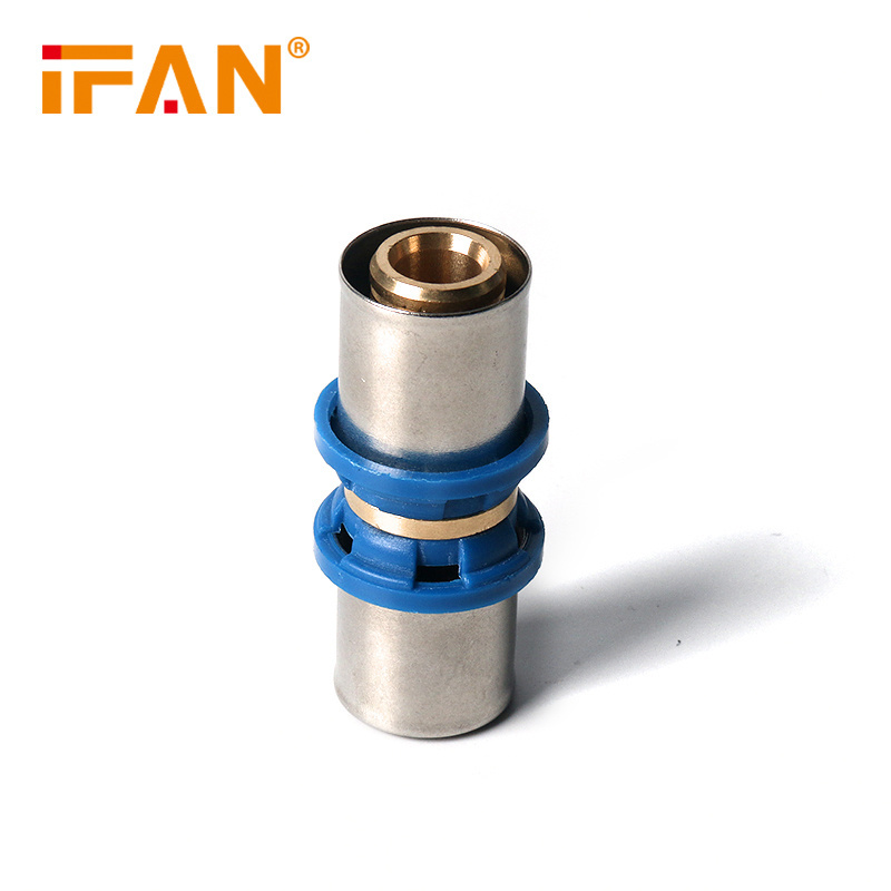 IFAN Brass Pipe Thread Fittings Socket 20-32mm Tee Elbow Brass PEX Press Fittings For PEX Pipe