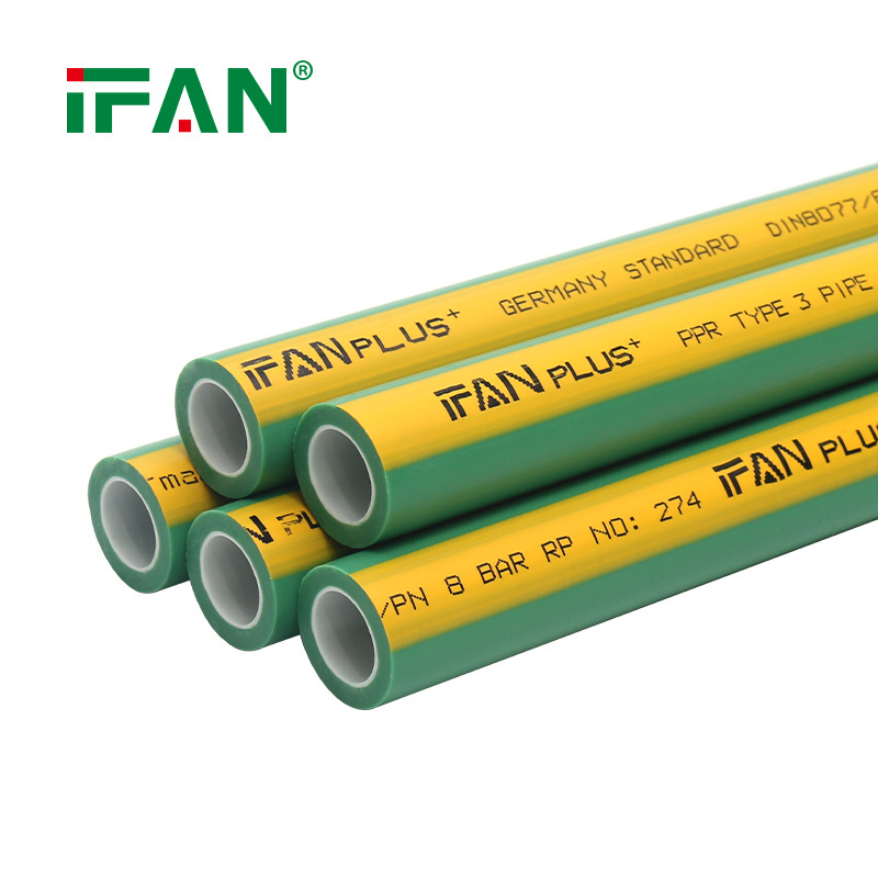 IFANPlus Customization Imported Raw Materials Green Color PPR Tube PN20 Plastic Plumbing PPR Water Pipe