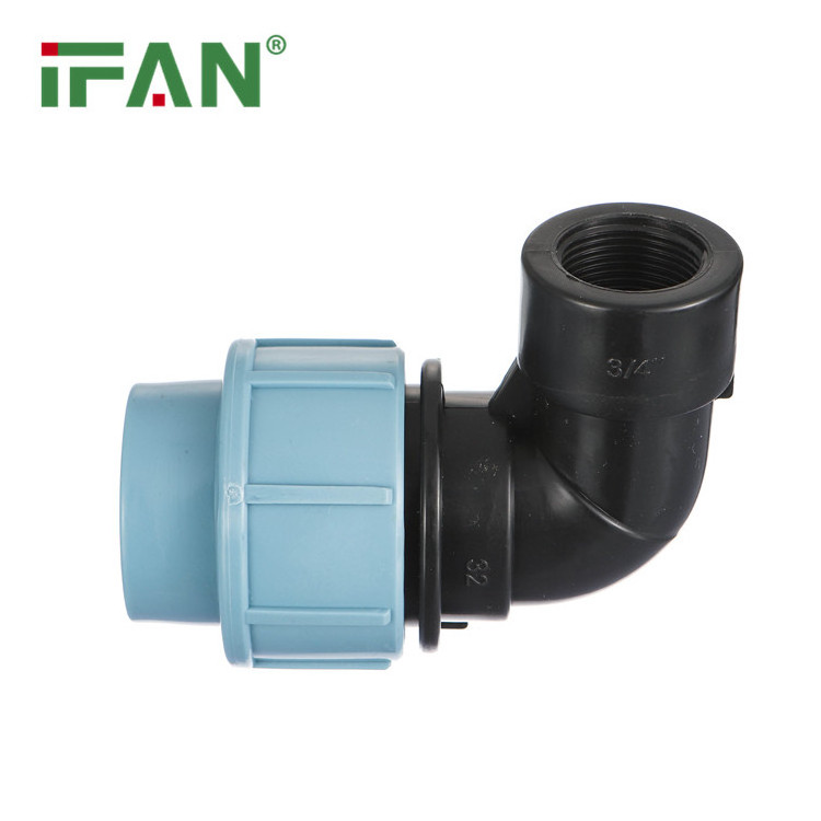 IFAN PE Compression Fitting Elbow Tee Socket Valve Saddle Clamp HDPE Pipe Fitting